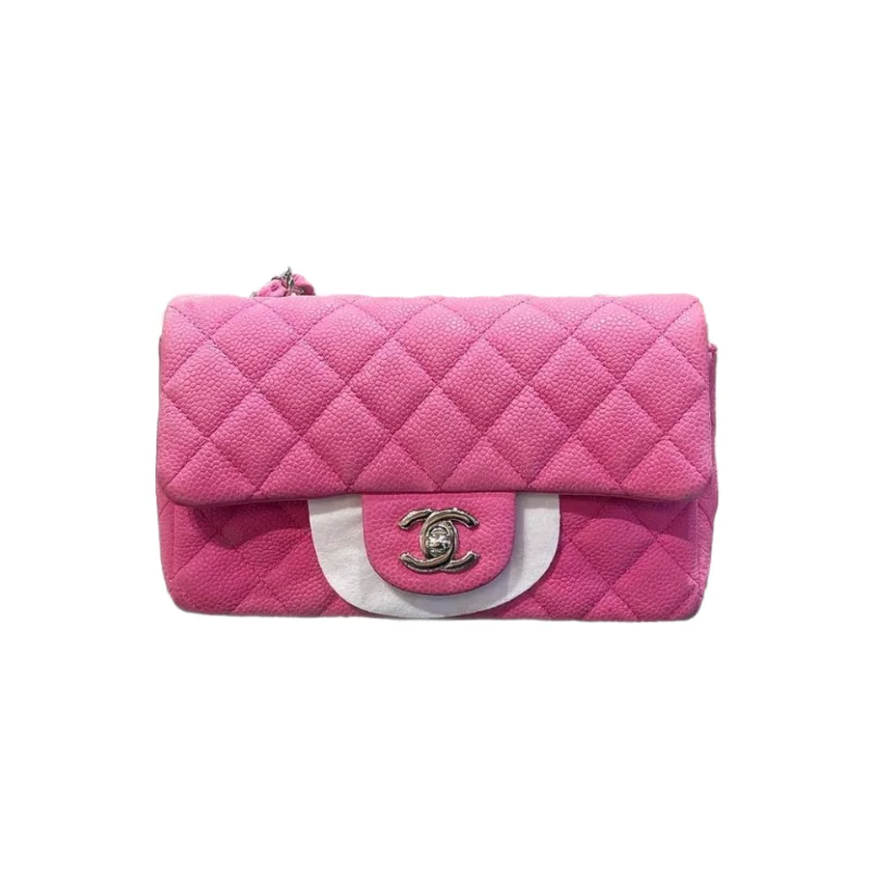 Vintage-inspired handbagsRectangle Mini Matte Caviar Pink SHW