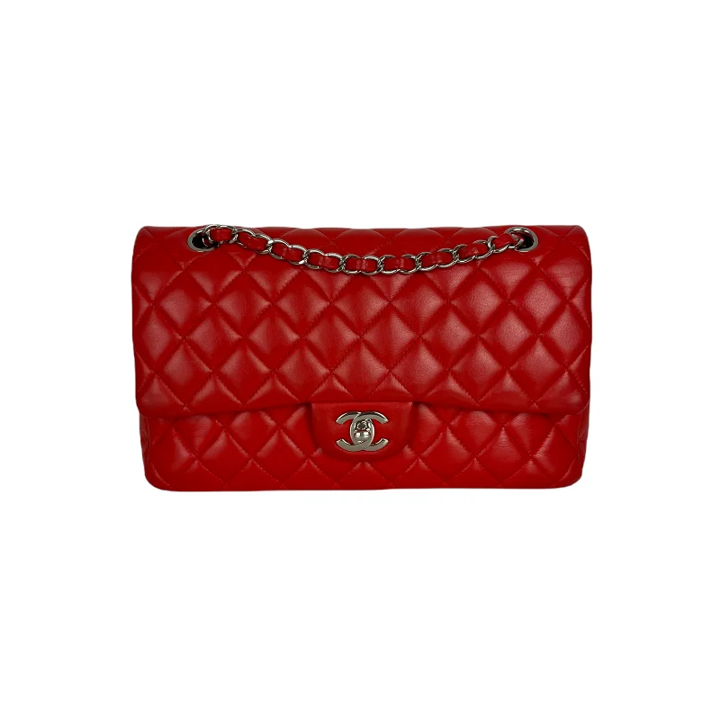 Affordable designer bag dupesClassic Flap Medium Lambskin Red SHW