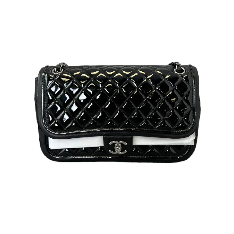 Luxury brand bags on saleJumbo Twist Flap Patent Quilted Black SHW