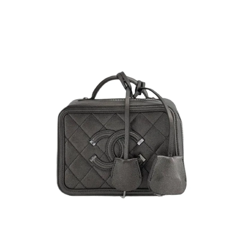 Lightweight duffle bags for gymSmall Filigree Vanity Case Caviar Metallic Dark Grey RHW