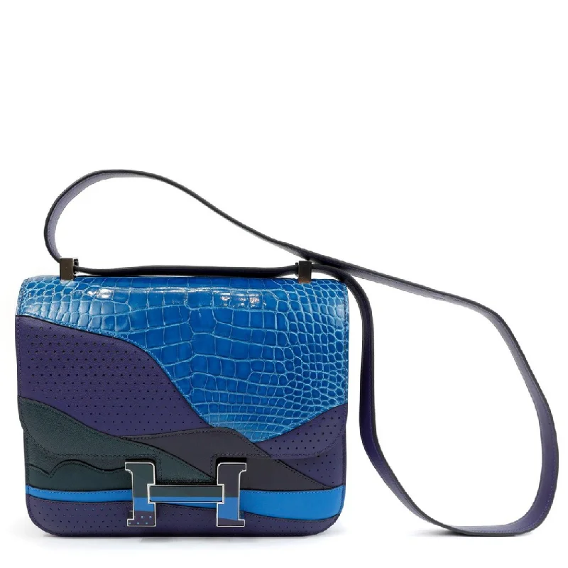 Luxury handbags 2025Hermès Au Bout Du Monde Special Edition Constance w/ Enamel H Hardware & Rare Skins