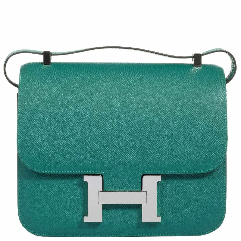 Trendy transparent PVC bagsHermès Constance 24 Malachite Epsom Palladium Hardware