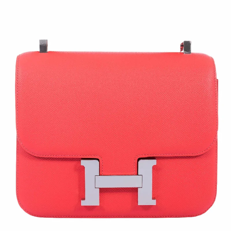 Affordable luxury bags Hermès Constance 24 Rose Jaipur Epsom Palladium Hardware