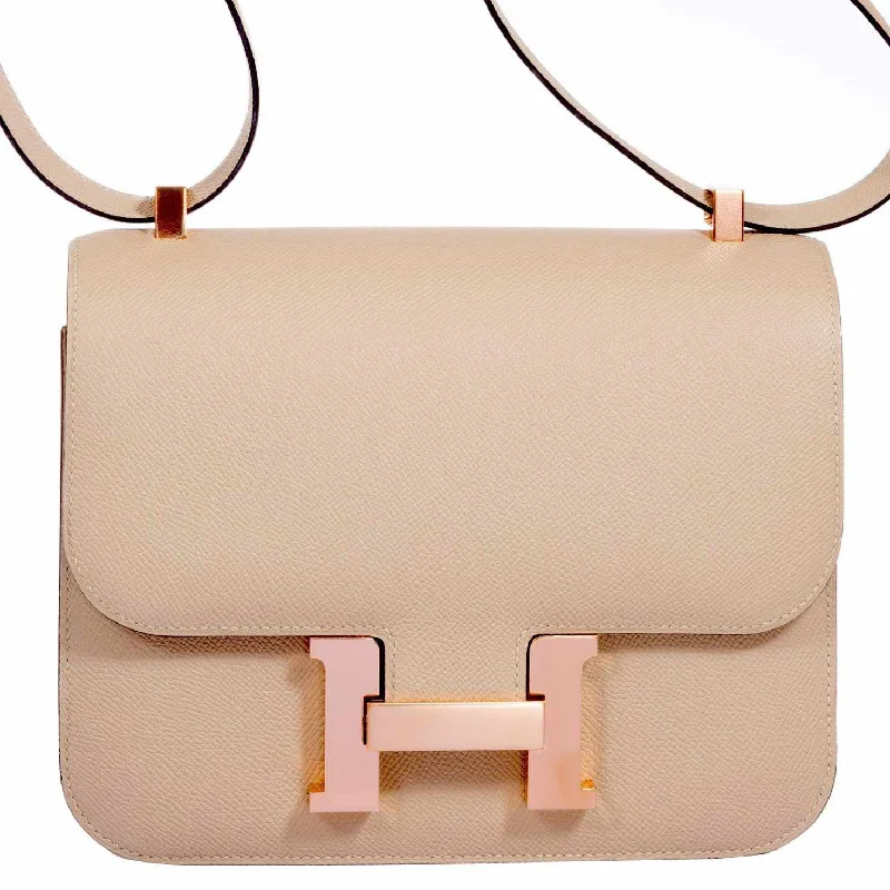 Designer bags with detachable strapsHermès Constance 24 Trench Epsom Rose Gold Hardware