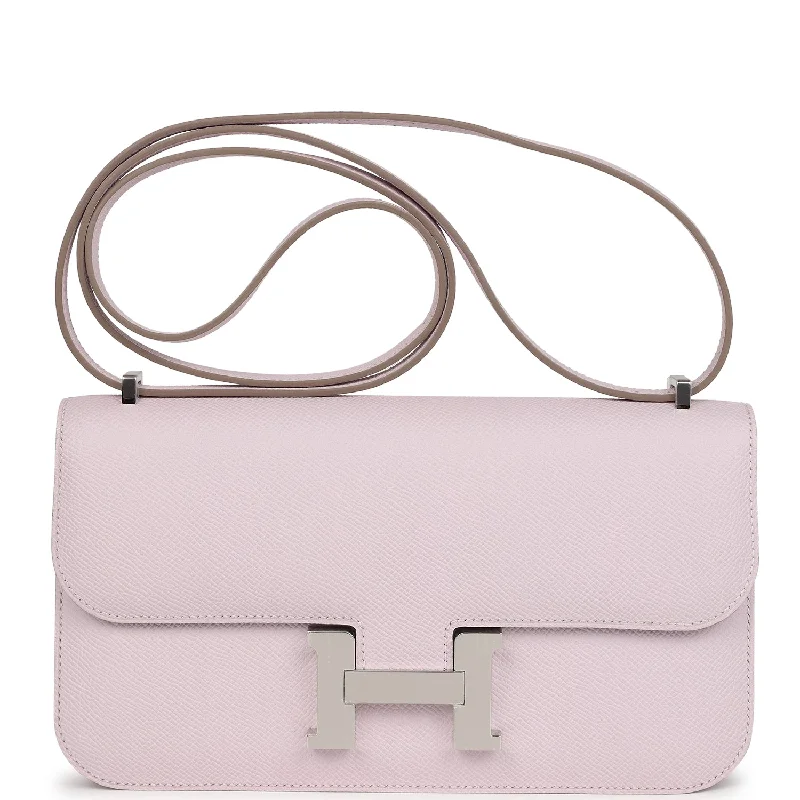 Trendy transparent PVC bagsHermes Constance Elan Mauve Pale Epsom Palladium Hardware