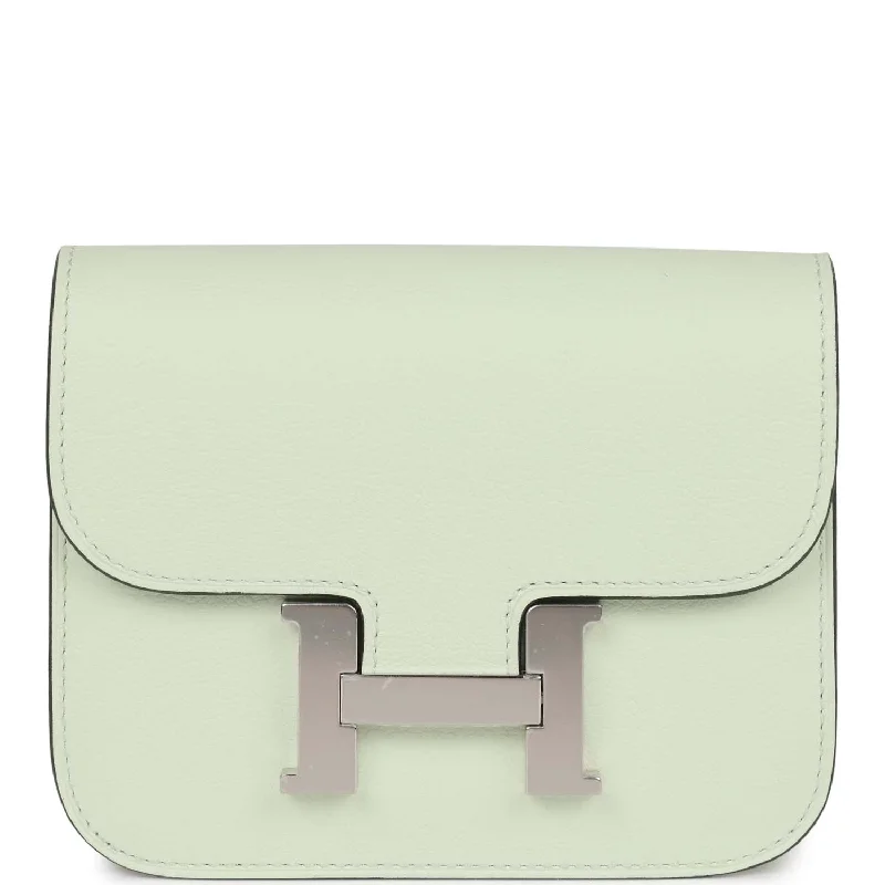 Best bags for weekend getawaysHermes Constance Slim Wallet Vert Fizz Evercolor Palladium Hardware