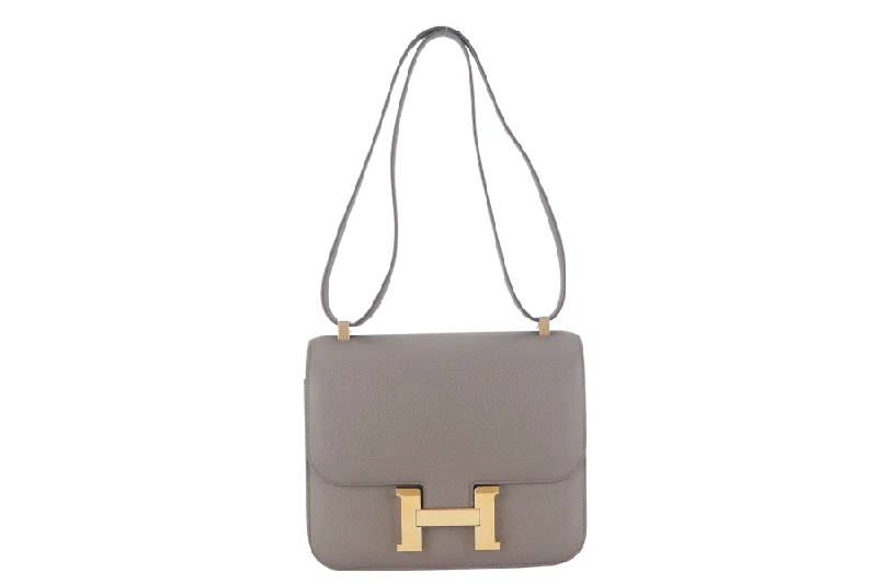 Designer bags for womenHERMES CONSTANCE 24 GRIS ETAIN EPSOM LEATHER GOLD HARDWARE STAMP D (YEAR 2019) WITH DUST COVER