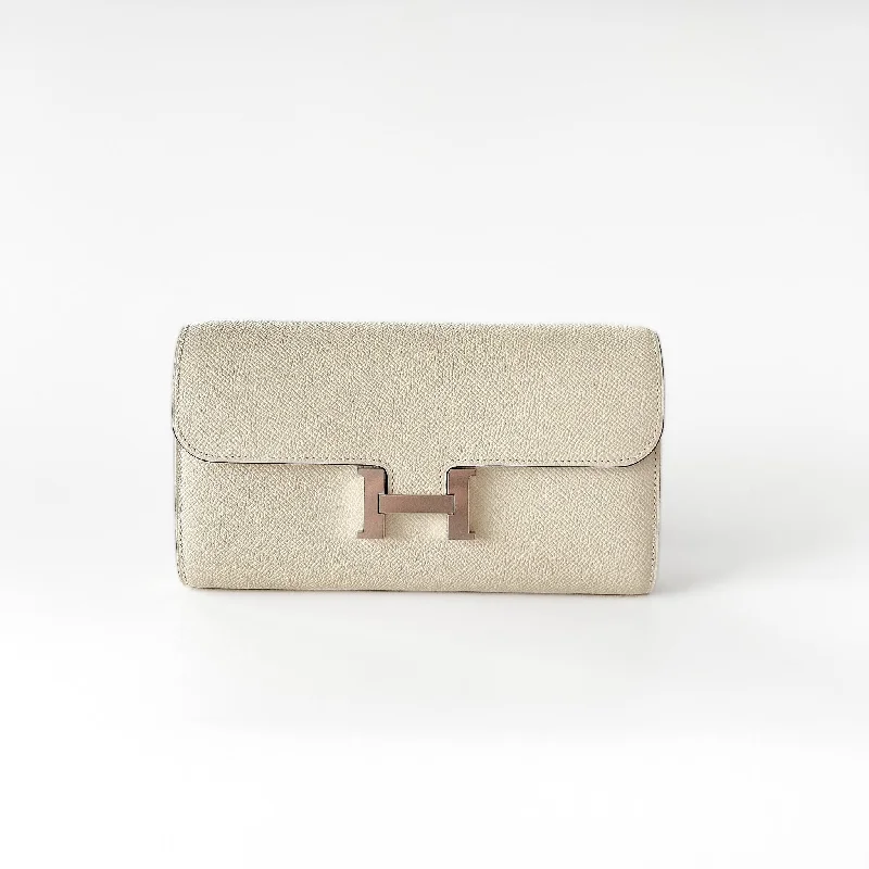 Minimalist leather handbagsHermes Constance Long To Go Wallet In Nata And Palladium Hardware