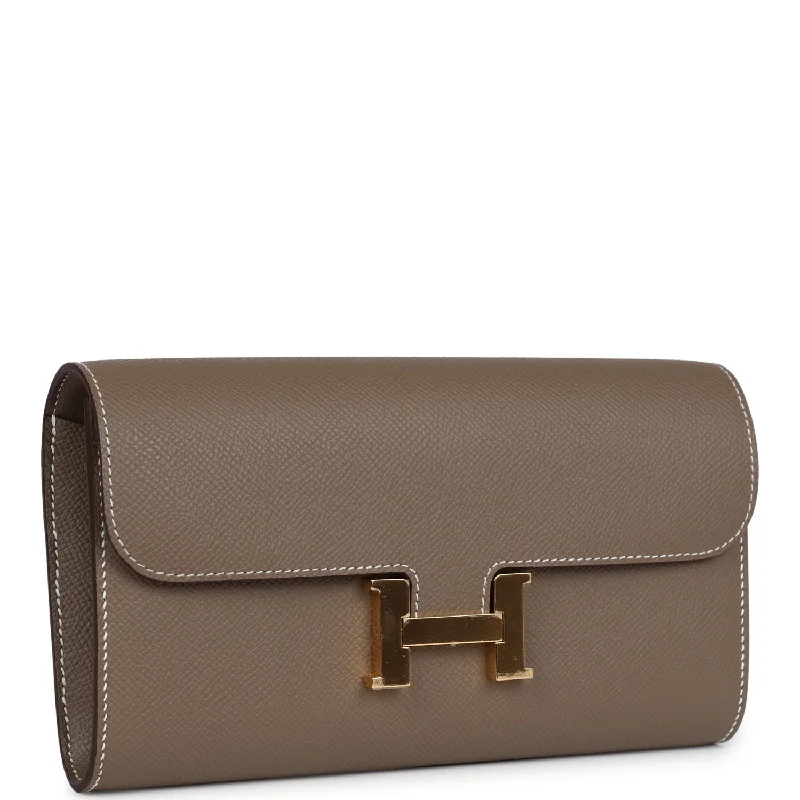 Luxury brand bags on saleHermes Constance Wallet To Go Etoupe Epsom Gold Hardware