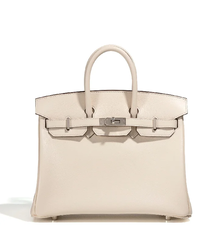 Affordable luxury bags Birkin 25 Nata Swift PHW