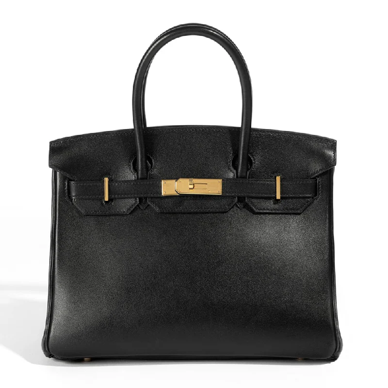 Durable leather bags for daily useBirkin 30 Black GHW