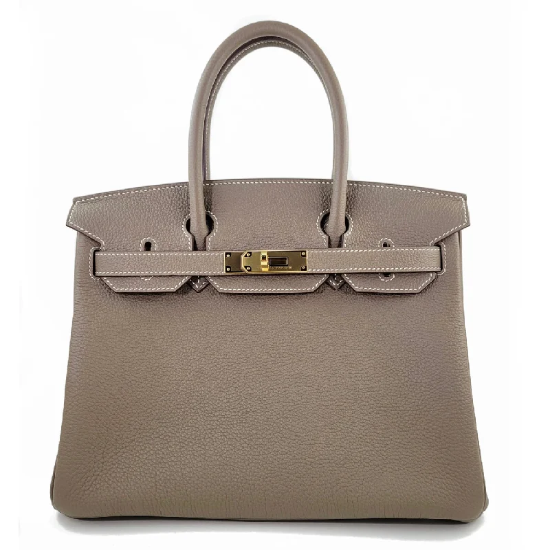 Durable leather bags for daily useBirkin 30 Etoupe Togo GHW