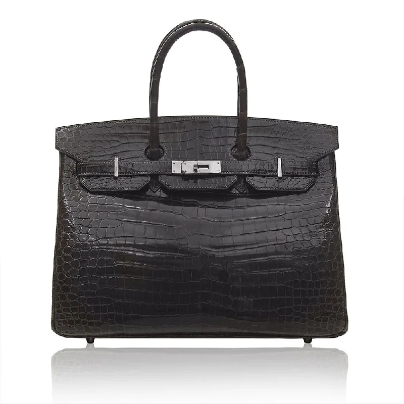 Large capacity travel bagsGris Elephant 35cm Birkin Bag