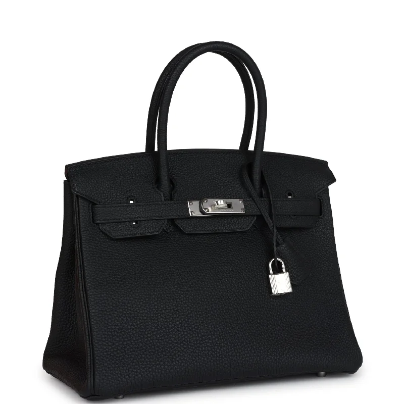 Affordable leather bagsHermes Birkin 30 Black Togo Palladium Hardware