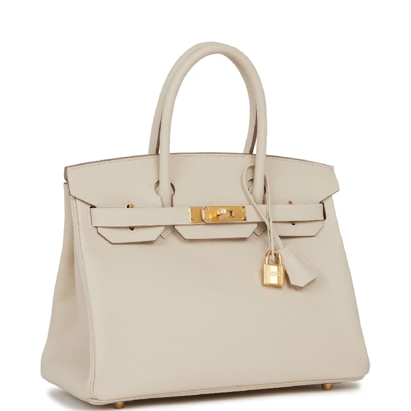 Designer bags with detachable strapsHermes Birkin 30 Craie Epsom Gold Hardware