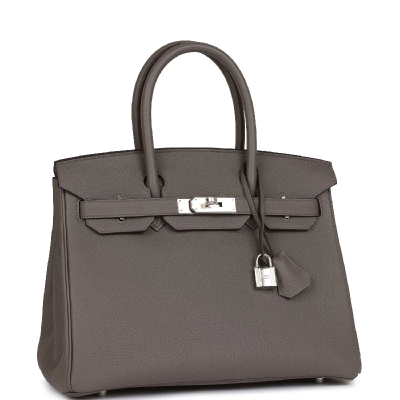 Luxury bags with exotic skinsHermes Birkin 30 Etain Togo Palladium Hardware