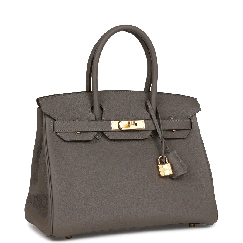 Best-selling designer bags 2025Hermes Birkin 30 Gris Meyer Togo Gold Hardware