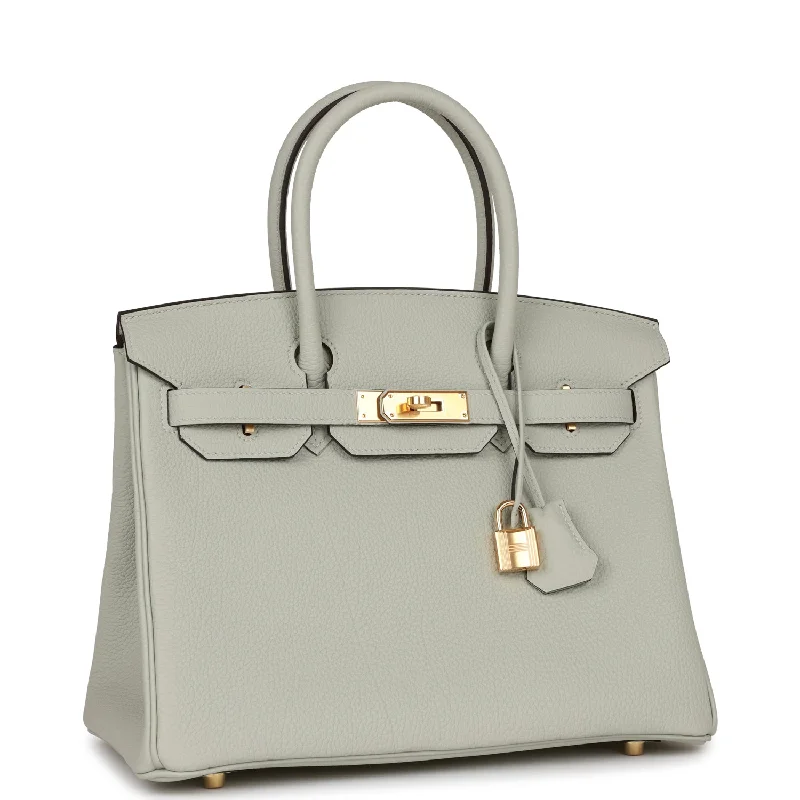 Trendy bucket bags for summerHermes Birkin 30 Gris Neve Togo Gold Hardware