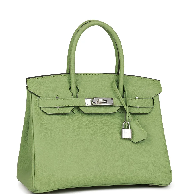 Customizable monogram bagsHermes Birkin 30 Vert Criquet Epsom Palladium Hardware