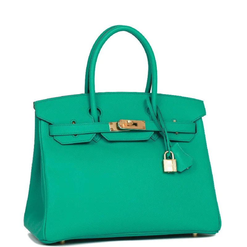 Vintage-inspired handbagsHermes Birkin 30 Vert Jade Epsom Gold Hardware