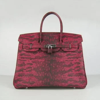 Water-resistant travel backpacksHermes Birkin 30cm Lizard Pattern Handbag 6088 Red/Silver