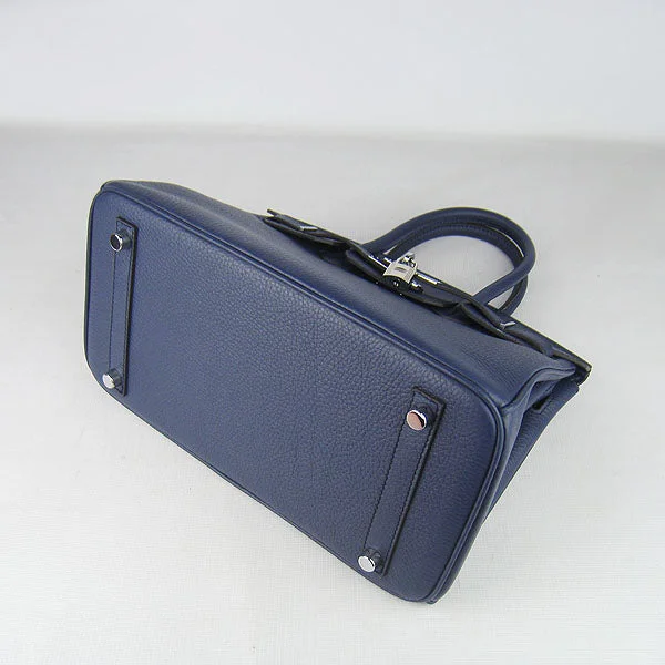 Stylish laptop bags for professionalsHermes Birkin 30cm Togo Leather Handbags Dark Blue Silver