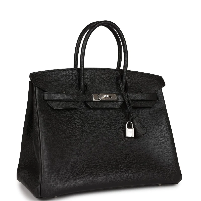 Best-selling designer bags 2025Hermes Birkin 35 Black Epsom Palladium Hardware