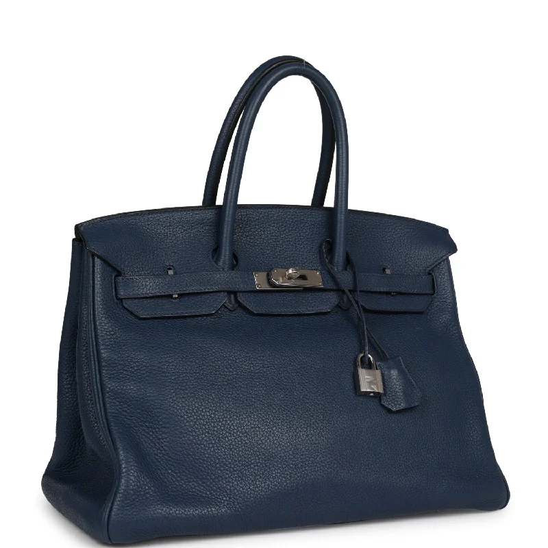 Top-rated backpack brandsTop Quality Hermes Birkin 35 Bleu De Prusse Clemence Palladium Hardware