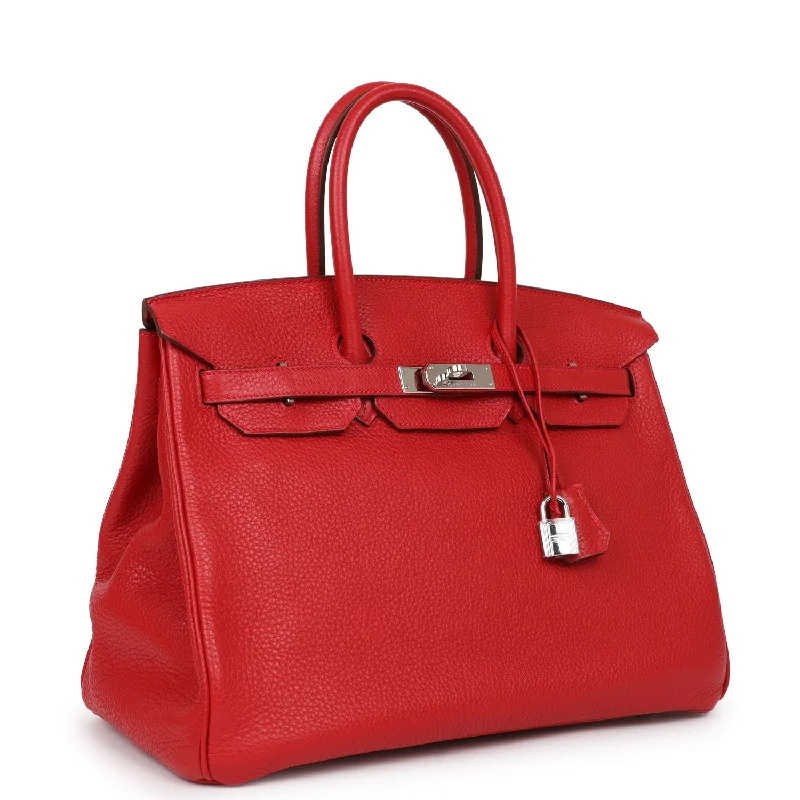 Eco-friendly tote bags for shoppingTop Quality Hermes Birkin 35 Rouge Casaque Clemence Palladium Hardware