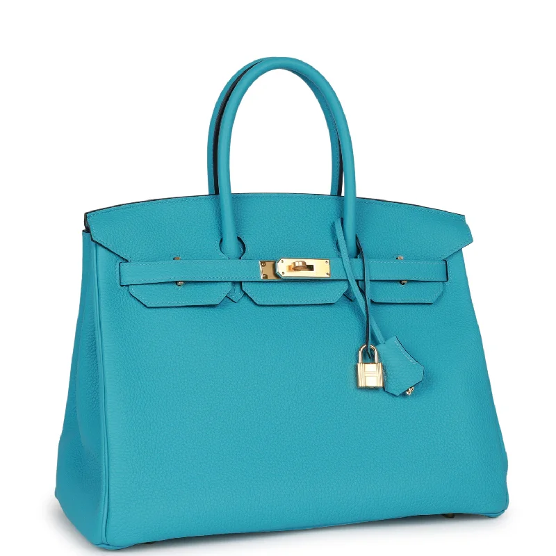 Best bags for business tripsHermes Birkin 35 Bleu de Nord Togo Goldhardware