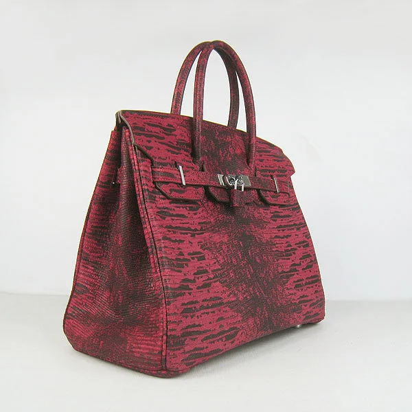 Best bags for weekend getawaysHermes Birkin 35CM Lizard Pattern handbag 6089 Red/silver