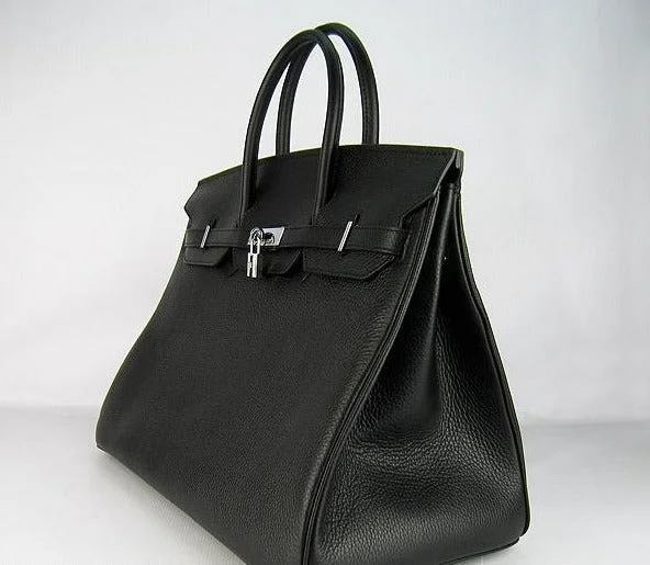 Designer bags for womenHermes Birkin 35cm Togo Leather Handbags 6099 Black Silver