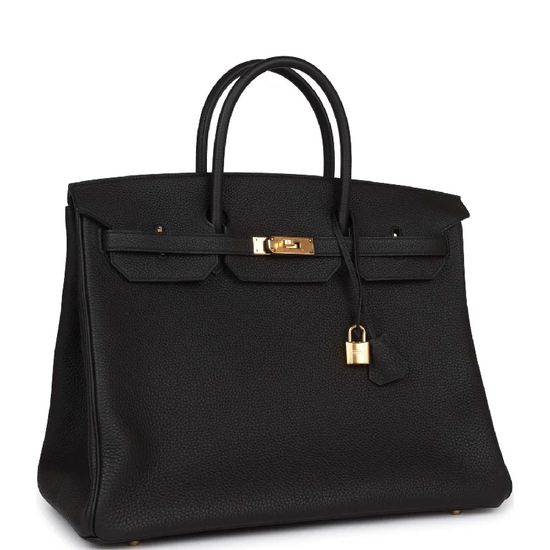 Eco-friendly tote bags for shoppingHermes Birkin 40 Black Togo Gold Hardware