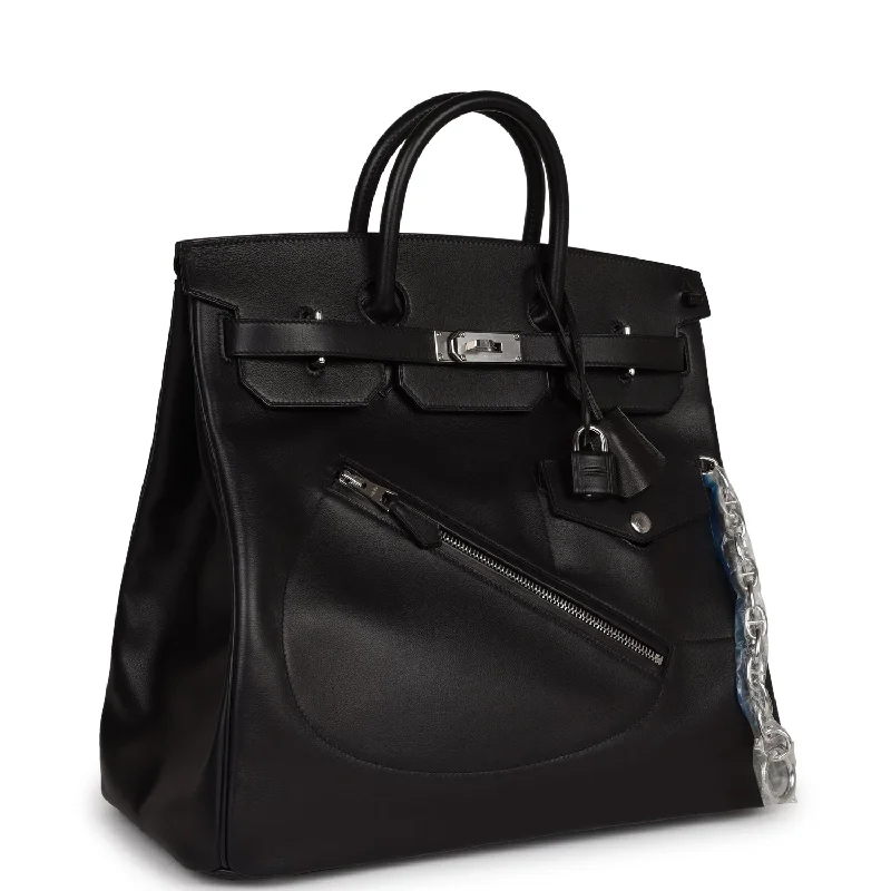 Luxury brand bags on saleHermes Birkin 40 HAC "Rock" Black Evercolor Palladium Hardware