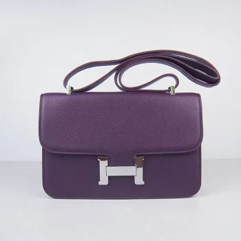 Best bags for business tripsHermes Constance 28cm Togo Leather Bag Purple Silver