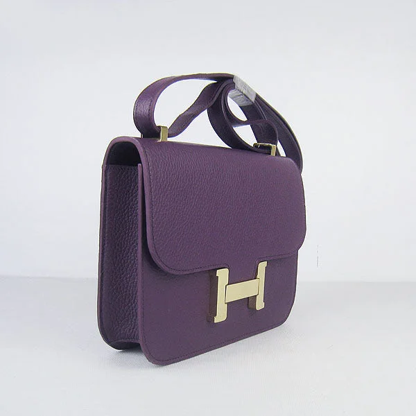 Best-selling designer bags 2025Hermes Constance Cowskin Leather Bag H017 purple golden