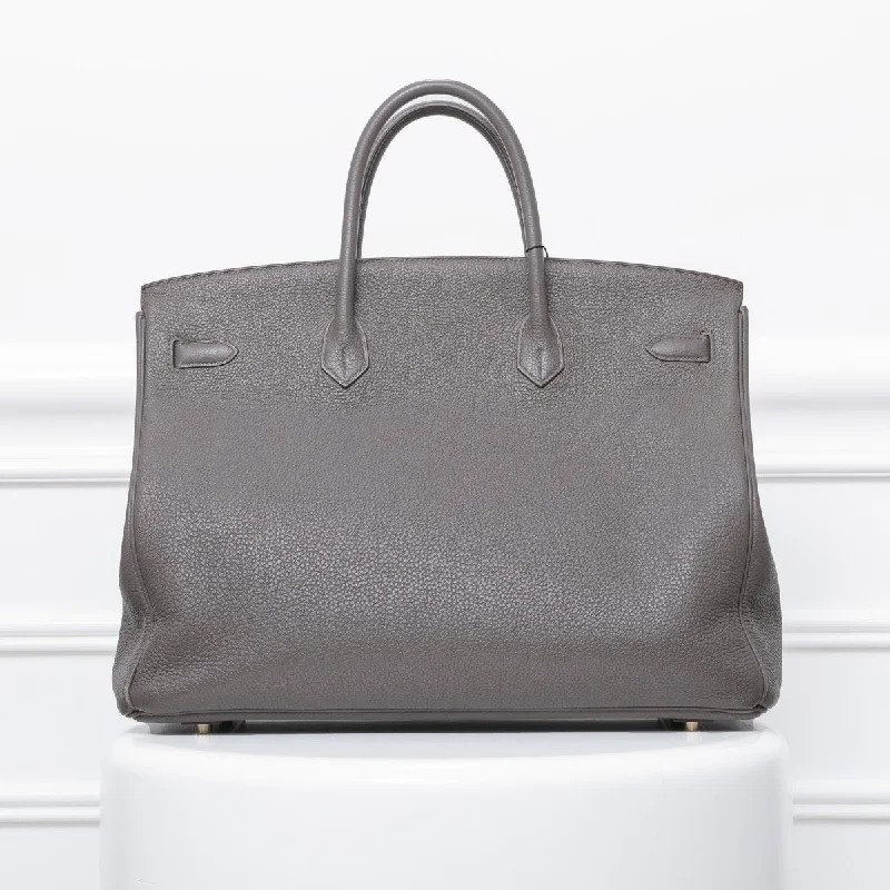 Vegan leather handbagsHermes Graphite Birkin 40