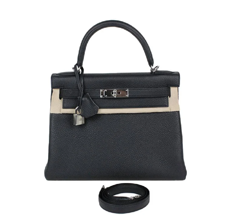 Vintage-inspired handbagsHermès Kelly 28 Black Togo Bag PHW