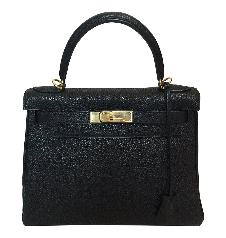 Stylish laptop bags for professionalsHermès Kelly 28 Black Togo Bag GHW