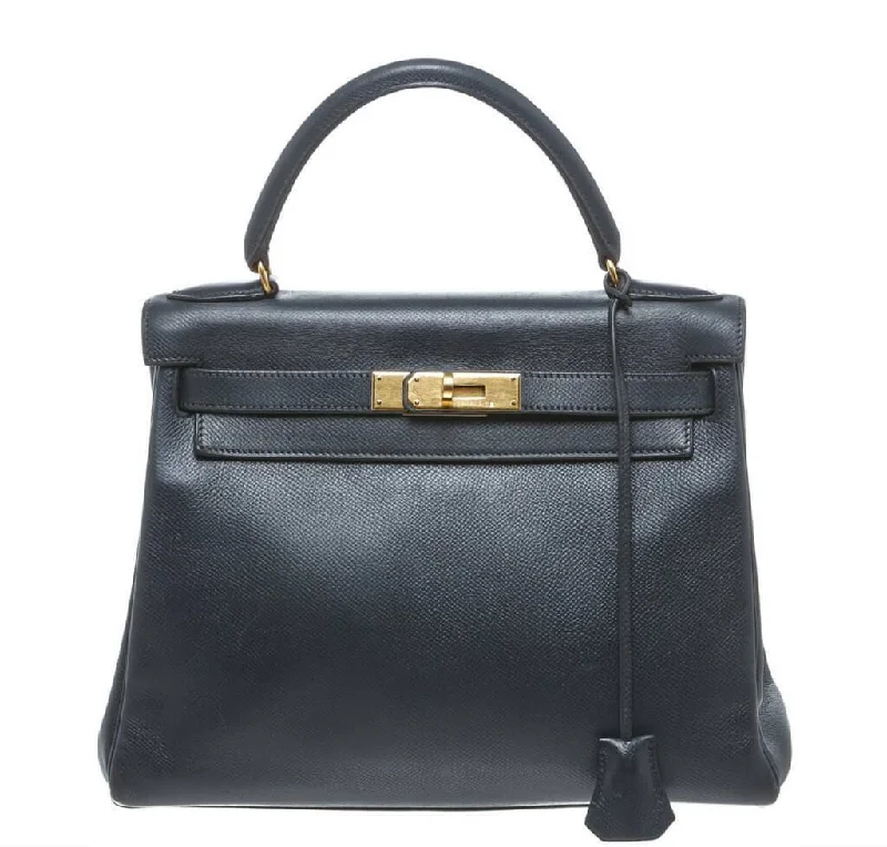 Best-selling designer bags 2025Hermès Kelly 28 Navy Blue Epsom Leather Bag GHW