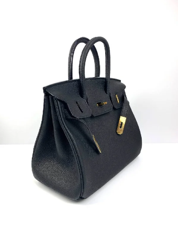 Trendy bucket bags for summerHermes Birkin 30 Biscuit Togo Leather Black Gold Hardware