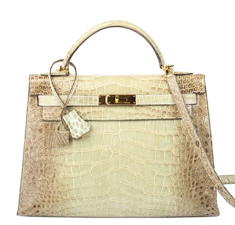 Designer bags with gold hardwareHermès Natura Vert Celadon Kelly 32 Bag