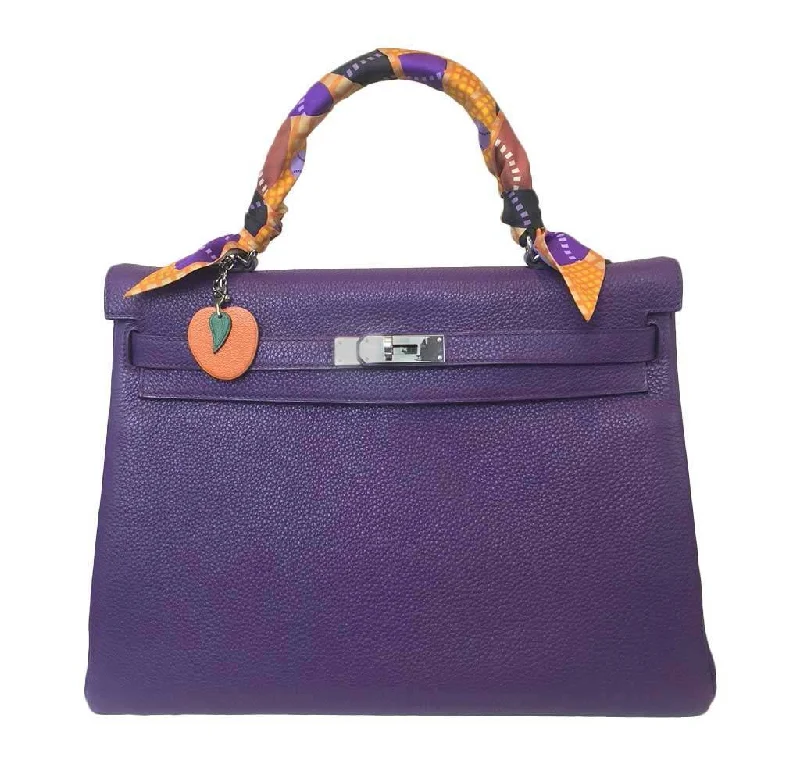 Luxury brand bags on saleHermès Kelly 35 Ultraviolet Bag PHW