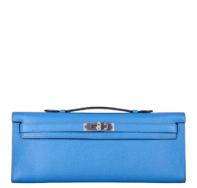 Best-selling designer bags 2025Hermès Kelly Cut Bag Blue Izmir