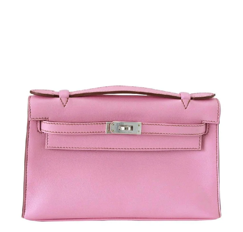 Eco-friendly tote bags for shoppingHermès Kelly JPG Pochette Pink