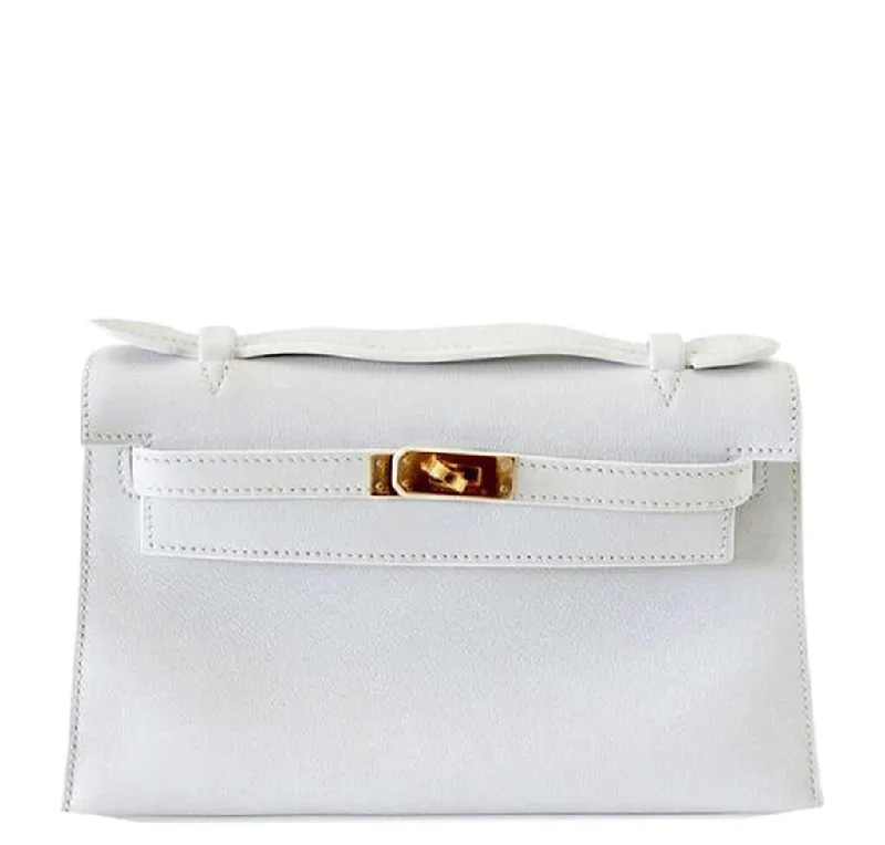 Best bags for weekend getawaysHermès Kelly Pochette Bag White Gold Hardware