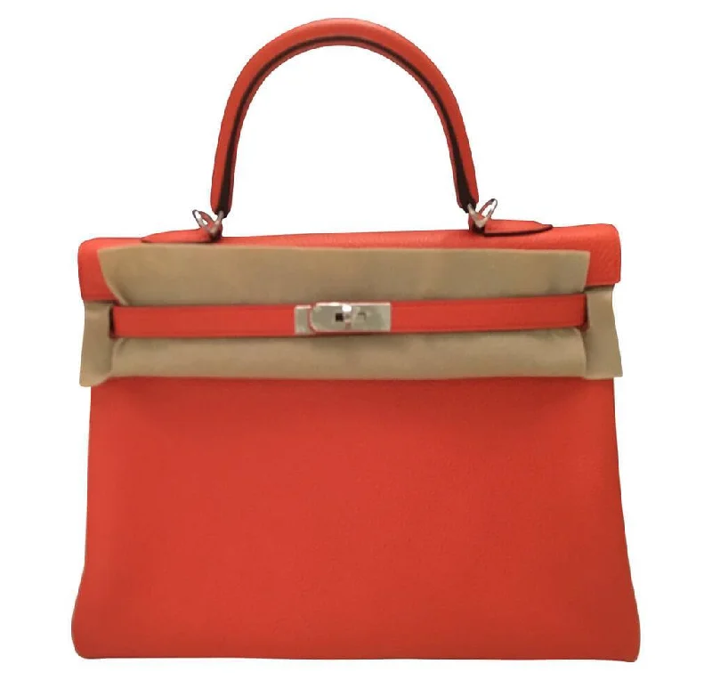 Best-selling designer bags 2025Hermès Kelly Retourne 35 Orange Poppy