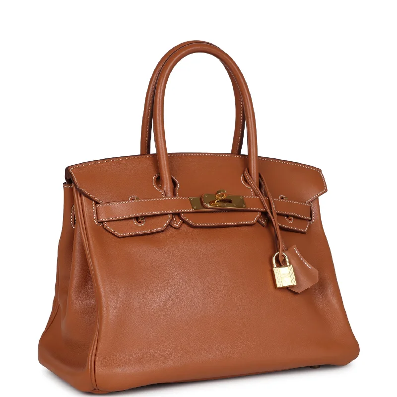 High-end designer bags for menHermes Birkin 30 Fauve Swift Gold Hardware