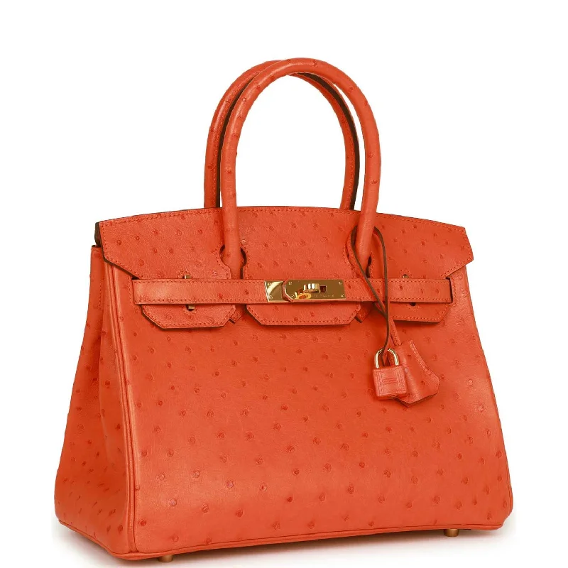 Top-rated backpack brandsTop Quality Hermes Birkin 30 Tangerine Ostrich Gold Hardware