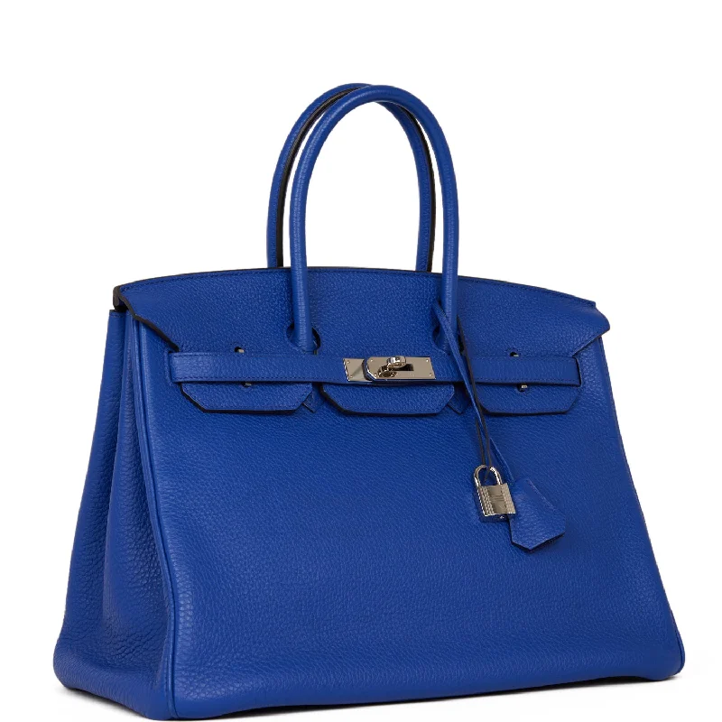 Waterproof backpack for hikingTop Quality Hermes Birkin 35 Bleu Electric Togo Palladium Hardware